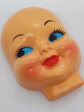 Vintage Blow Mold Doll Face | 9 Pack